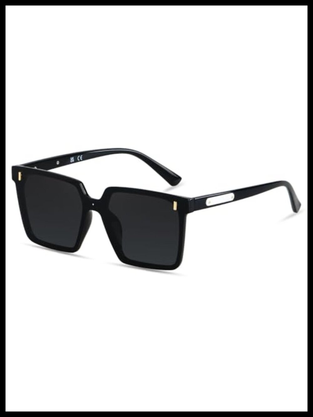 Oversized Square Sunglasses Women Men Rimless UV Protection